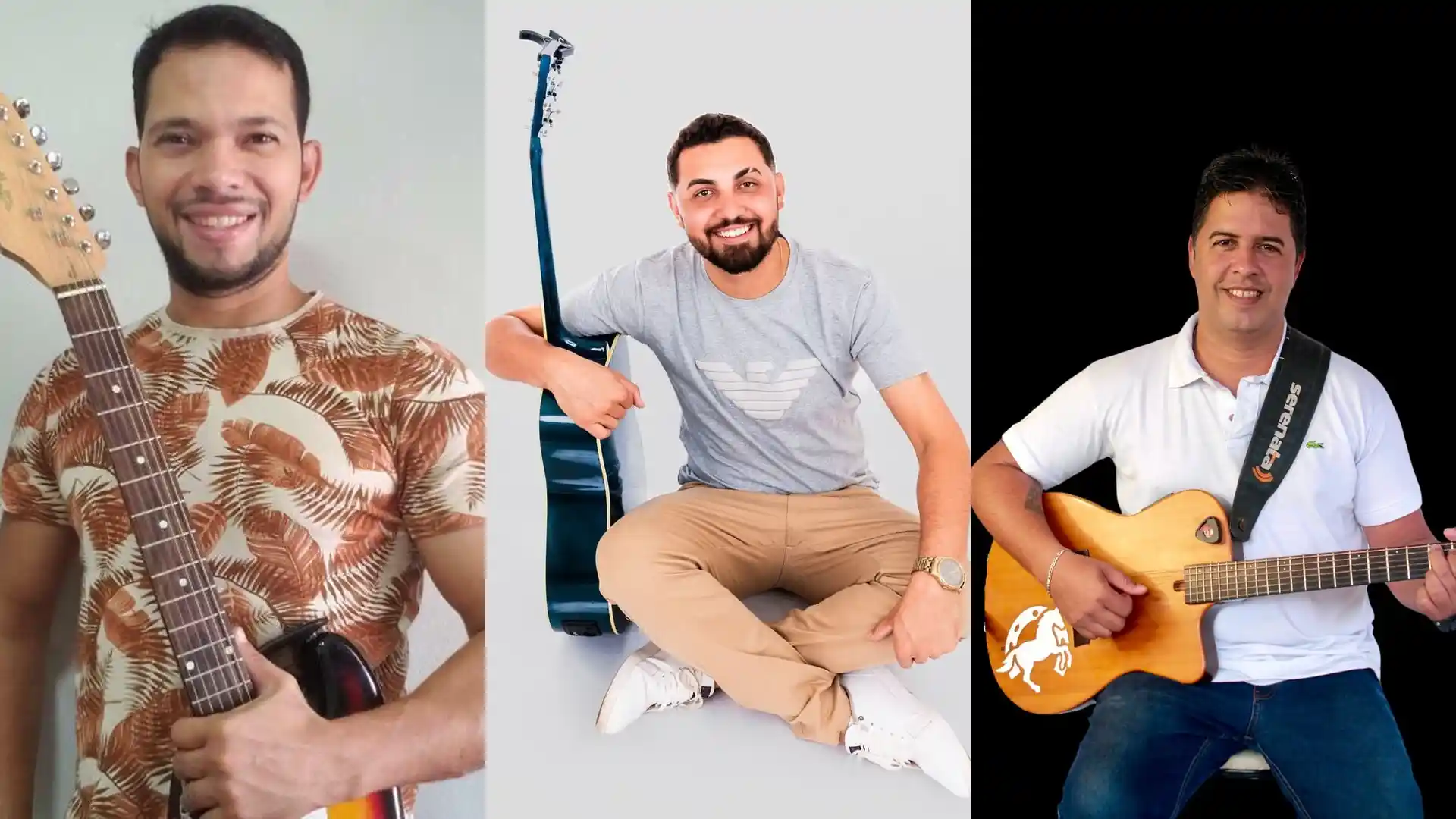 Artistas que integram a programação musical da Feira da Economia Popular de junho, reunidos em montagem fotográfica.